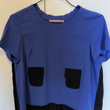 Top blu Fornarina