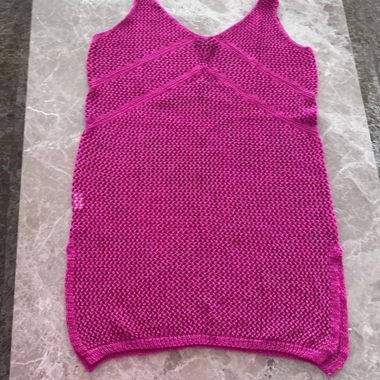 Abito in maglia rosa