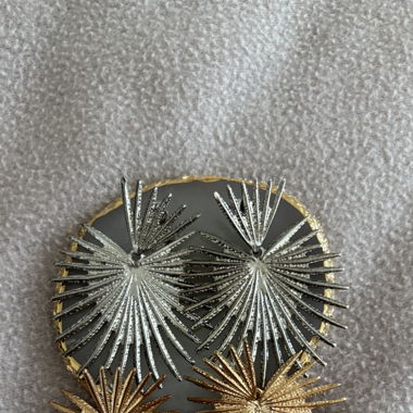 ensemble de boucles d'oreilles statement (or et argent)