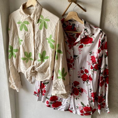 Zweier-Set floraler Hemden Zara/H&M