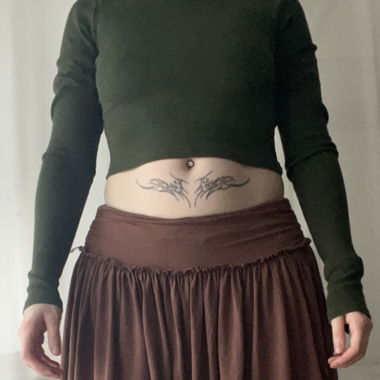 Long-Sleeve Crop Top