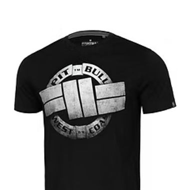 Pit Bull West Coast Schwarz Steel Logo