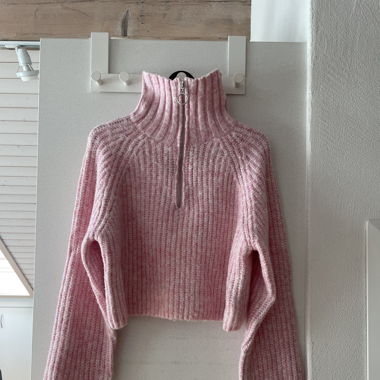 Crop Top Rollkragenpullover 
