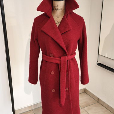 Roter Damen Wollmantel B10
