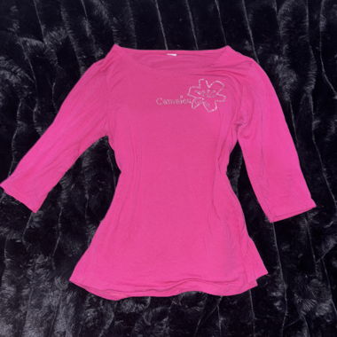 Rosa Top mit halblangen Ärmeln