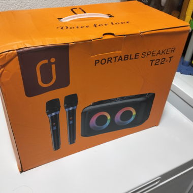 Enceinte portable T22-T karaoké 2 micros