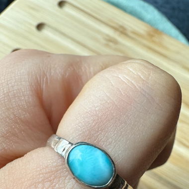 925 Silberring mit Larimar
