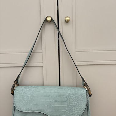 Sac à main Topshop – Effet Croco – Vert Menthe