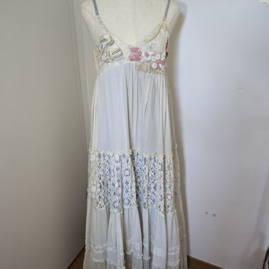 Robe bohème en dentelle CRÈME Gr. S