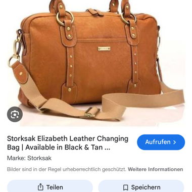 Storksak Elizabeth Leather Diaper Bag