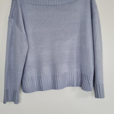 Offshoulder Pullover Babyblau