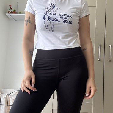 T-shirt cropped bianca