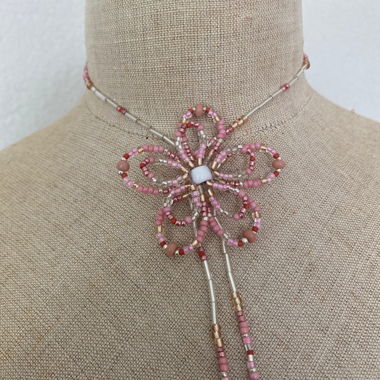 flower tie necklace 