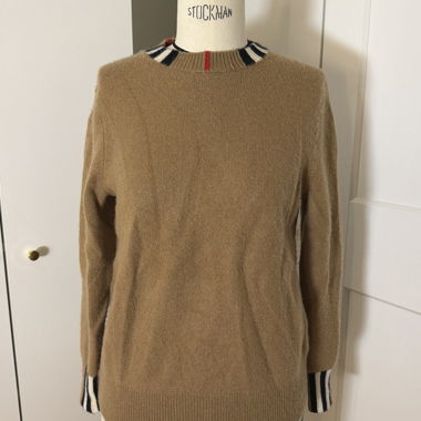 Beiger Rundhalsausschnitt-Pullover von Burberry Original 