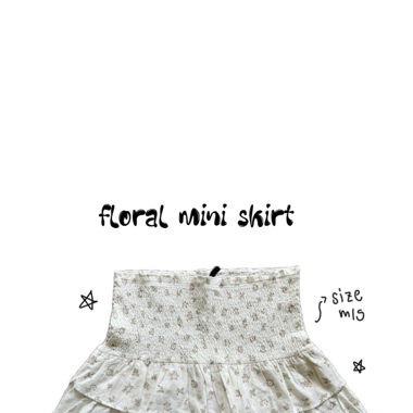 floral mini skirt 