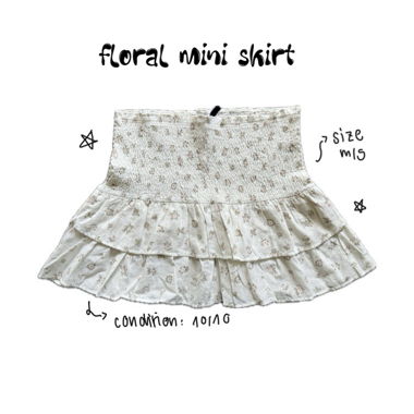 floral mini skirt 