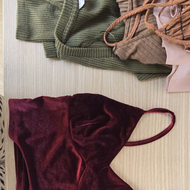 Velvet Crop Top