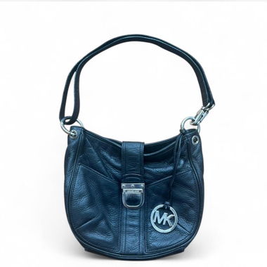 Michael Kors black leather shoulder bag