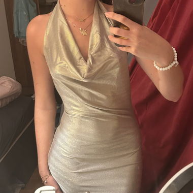 SIlver Backless Dress
