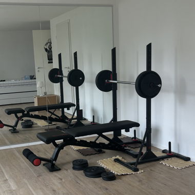 Komplette Hantelbank mit Gewichten Decathlon  