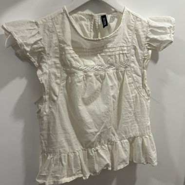 Blouse crème H&M avec volants, T. XS