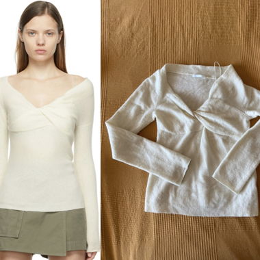 Helmut Lang maglione in lana bianco, taglia M
