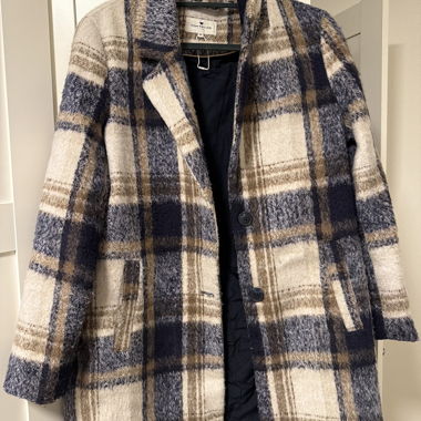TOM TAILOR checked wool coat