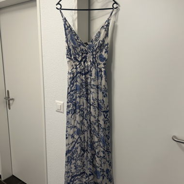 Long summer dress with floral pattern