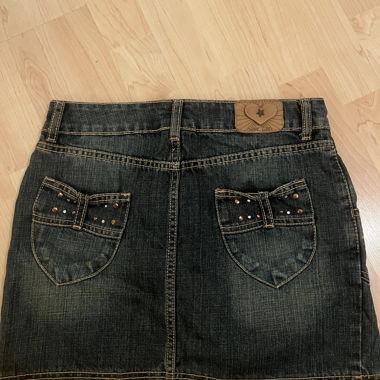 Y2k Jeansrock Gr. 176, S