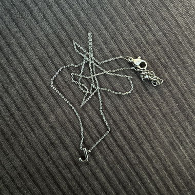 Dainty necklace with letter J pendant