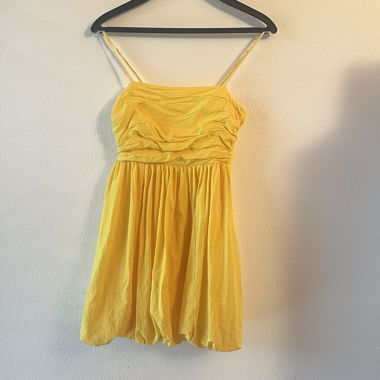 Yellow sleeveless dress