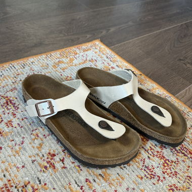 Birkenstock Zehentrenner Pearl White