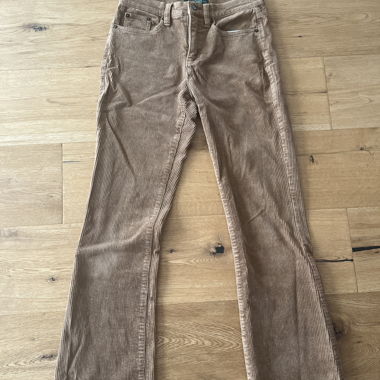 Pantaloni in velluto beige