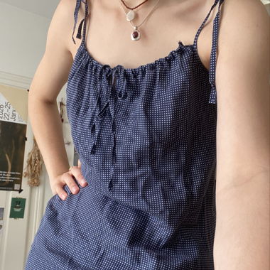 Blue Lemon Polka-Dot Slipkleid