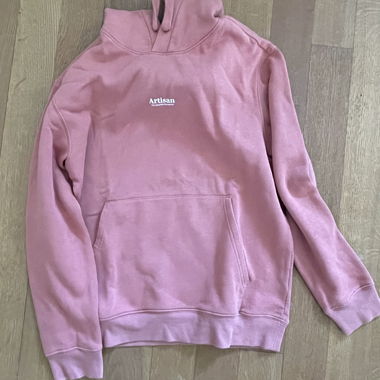Hoodie rosa con stampa cool