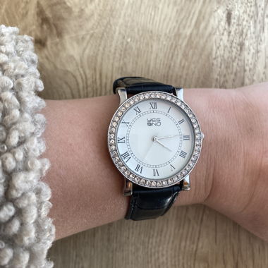 YESorNO Armbanduhr mit Strasssteinen