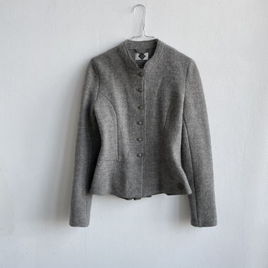 Graue Wolljacke Stapf