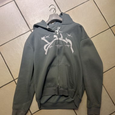 Grazierter Hoodie mit Reissverschluss grau divin by divin