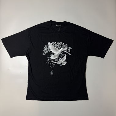 Schwarzes Oversize-T-Shirt L