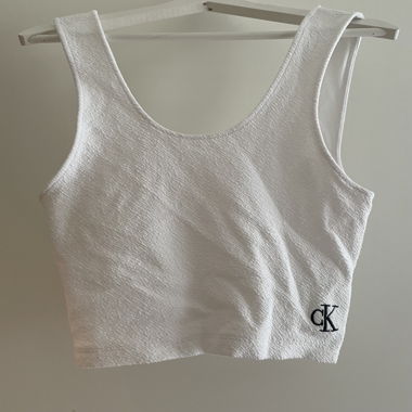 Calvin Klein white Crop Top M
