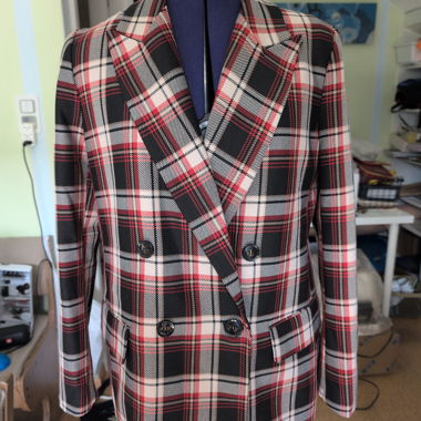 Blazer à carreaux