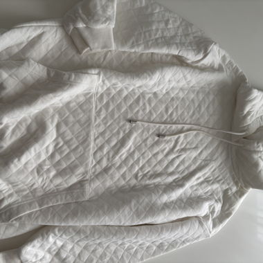 Sweat à capuche blanc
