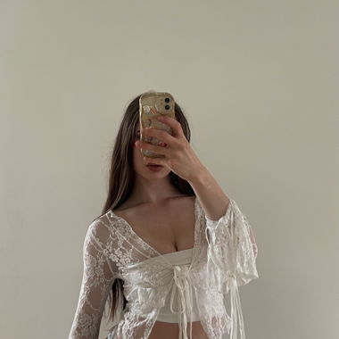 White mesh shirt