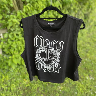 Mary Wyatt Cropped Tanktop Schwarz 2XL