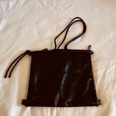 Borsa tote nera in pelle vegana