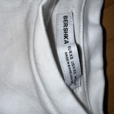 T-shirt blanc basique Bershka XS