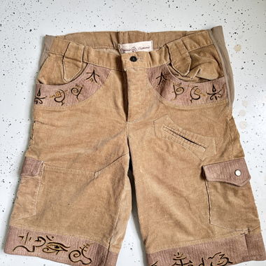 Organic Shamanic Men’s Cord Shorts Boho Brown M 