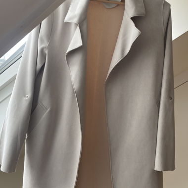 Long manteau gris clair