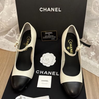 Chanel Two-Tone Mary Jane Pumps