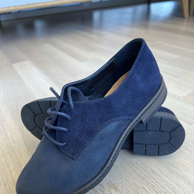 Navy blue classic women shoes